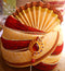 Cream Color Pagdi With Red And White Stones